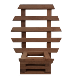 Painel Treliça Angelim Tipo Barril Com Vaso 42 x 50 - comprar online