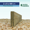Tábua de Pinus Tratado (Autoclave) Com Nó 2 x 9 x 400 cm