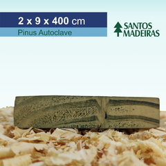 Tábua de Pinus Tratado (Autoclave) Com Nó 2 x 9 x 400 cm na internet