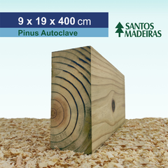 Viga de Pinus Tratado (Autoclave) Com Nó 9 x 19 x 400 cm - comprar online