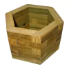Vaso Hexagonal de madeira tratada 25 x 46 cm
