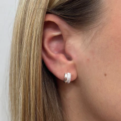 Semiargollas Fancy plata 925 por par 12mm - comprar online