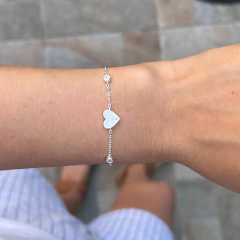 Pulsera Cuore brillo plata 925 regulable en internet
