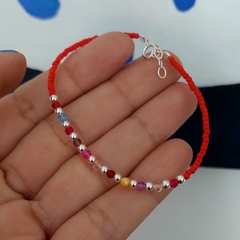 Pulsera Roja y plata 925 regulable - comprar online