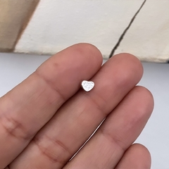 Mini corazón 4mm plata 925 x unidad