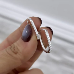 Argollitas Shine plata 925 x par en internet