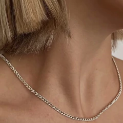 Cadena Grumet Plata 925 40 cm en internet