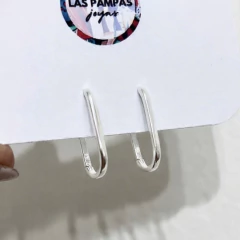 Argollas minimal plata 925 por par 22mm - LAS PAMPAS joyas