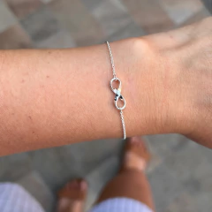 Pulsera infinito plata 925 regulable en internet