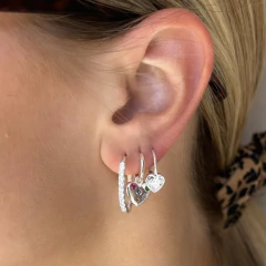 Argollitas Shine plata 925 x par - comprar online