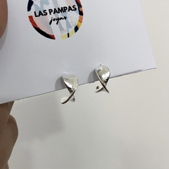 Aros pasantes Malba plata 925 x par