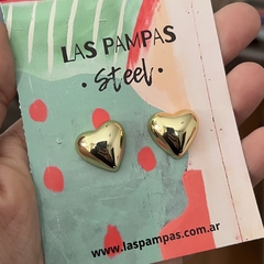 Aros Pasantes Cuore Acero Dorado - comprar online