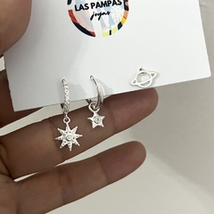 Set por 3 aros Cosmos plata 925