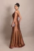 Imagem do Vestido Longo em Zibeline Marrom/Mocha Mousse Mica