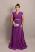 Vestido Longo com Capa e Bordado Uva/Roxo Zara - comprar online