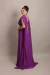 Vestido Longo com Capa e Bordado Uva/Roxo Zara - loja online