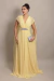 Vestido Longo com Capa e Bordado Amarelo Zara - comprar online