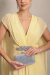 Vestido Longo com Capa e Bordado Amarelo Zara - loja online