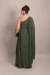 Vestido Longo um ombro só Capa Bella Verde Oliva - loja online