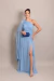 Vestido Longo um ombro só Capa Bella Azul Serenity na internet