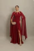 Vestido Longo com Capa Marsala Suzane na internet
