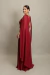Vestido Longo com Capa Marsala Suzane - loja online
