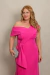 Vestido Longo Ombro a Ombro Plus Size Ane Elise Pink na internet