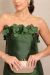 Vestido Longo em Zibeline Verde Oliva Mafê - Emporium Carolina