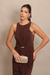 Vestido Longo Marrom/Mocha Mousse Morgana - Emporium Carolina
