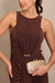 Vestido Longo Marrom/Mocha Mousse Morgana - loja online