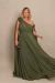 Vestido Longo Plus Size Verde Oliva Florença - comprar online