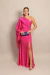 Vestido Longo um Ombro só Pink Pietra - comprar online