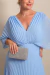 Vestido Longo Plissado Adriana Azul Serenity - Emporium Carolina