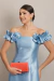 Vestido Longo em Zibeline Azul Serenity Emily - Emporium Carolina