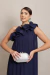 Vestido Longo Um Ombro Só Azul Marinho Greta - Emporium Carolina