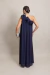 Vestido Longo Um Ombro Só Azul Marinho Greta - loja online
