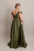 Vestido Longo Plus Size Verde Oliva Lucy - loja online