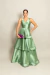 Vestido Longo em Zibeline Verde Menta Lais - comprar online