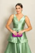 Vestido Longo em Zibeline Verde Menta Lais - Emporium Carolina