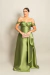 Vestido Longo em Zibeline Alana Verde Oliva na internet