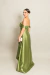 Vestido Longo em Zibeline Alana Verde Oliva - loja online