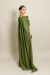 Vestido Longo com Capa Verde Íris - loja online