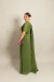 Imagem do Vestido Longo com Capa Verde Íris