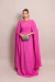 Vestido de Festa Longo com Capa Pink Talita - comprar online