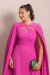 Imagem do Vestido de Festa Longo com Capa Pink Talita