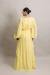 Imagem do Vestido Longo Com Mangas Longas Amarelo Malu
