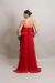 Imagem do Vestido Longo Plissado Tomara que Caia Vermelho Luma