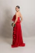 Vestido Longo Plissado Tomara que Caia Vermelho Luma - loja online