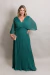 Vestido Longo Plissado Adriana Verde Esmeralda na internet