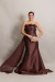 Vestido Longo em Zibeline Marrom/Mocha Mousse Mafê - comprar online